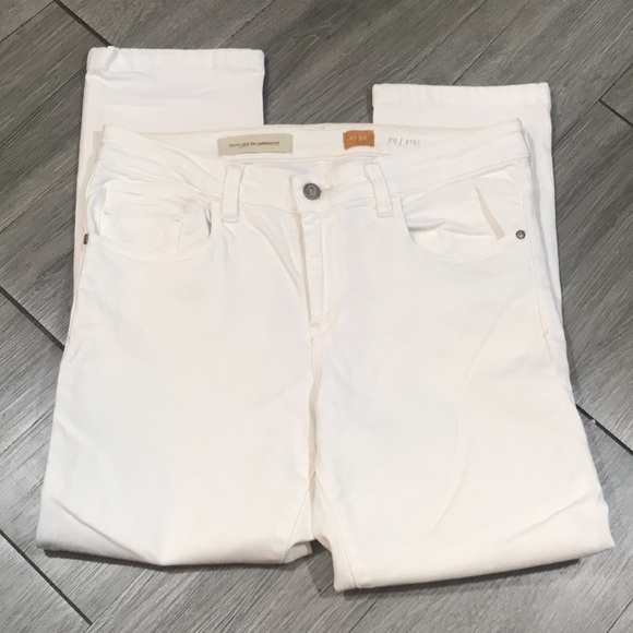Anthropologie Pilcro and the Letterpresd White “Stet” Fit Straight Ankle Jeans - Picture 5 of 9